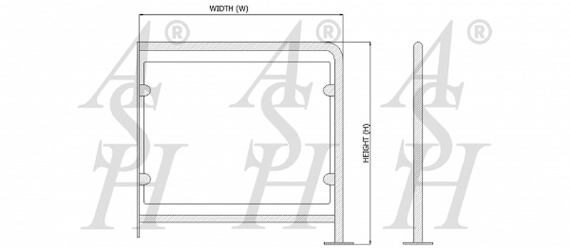 ash1120tfwssgcr-pedestrian-barrier-technical-drawing-ash-door-furniture-specialists