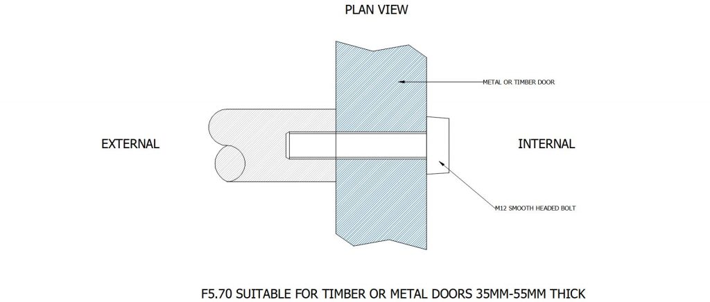 F5.70 SUITABLE FOR TIMBER OR METAL DOORS 35MM – 55MM THICK