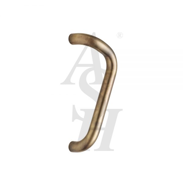 ash109-antique-brass-antimicrobial-cranked-pull-door-handle-ash-door-furniture-specialists-wm