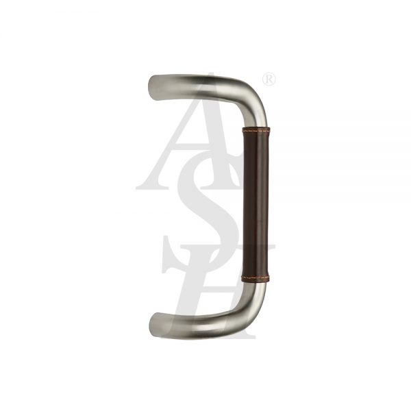 ash603-satin-stainless-leather-clad-pull-door-handle-ash-door-furniture-specialists